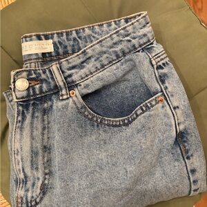 Blue Acid Wash High Rise Blue Jeans